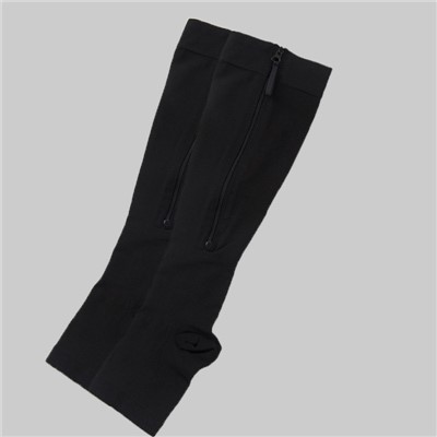 Medical Graduated Zipper Open Toe Compression Socks